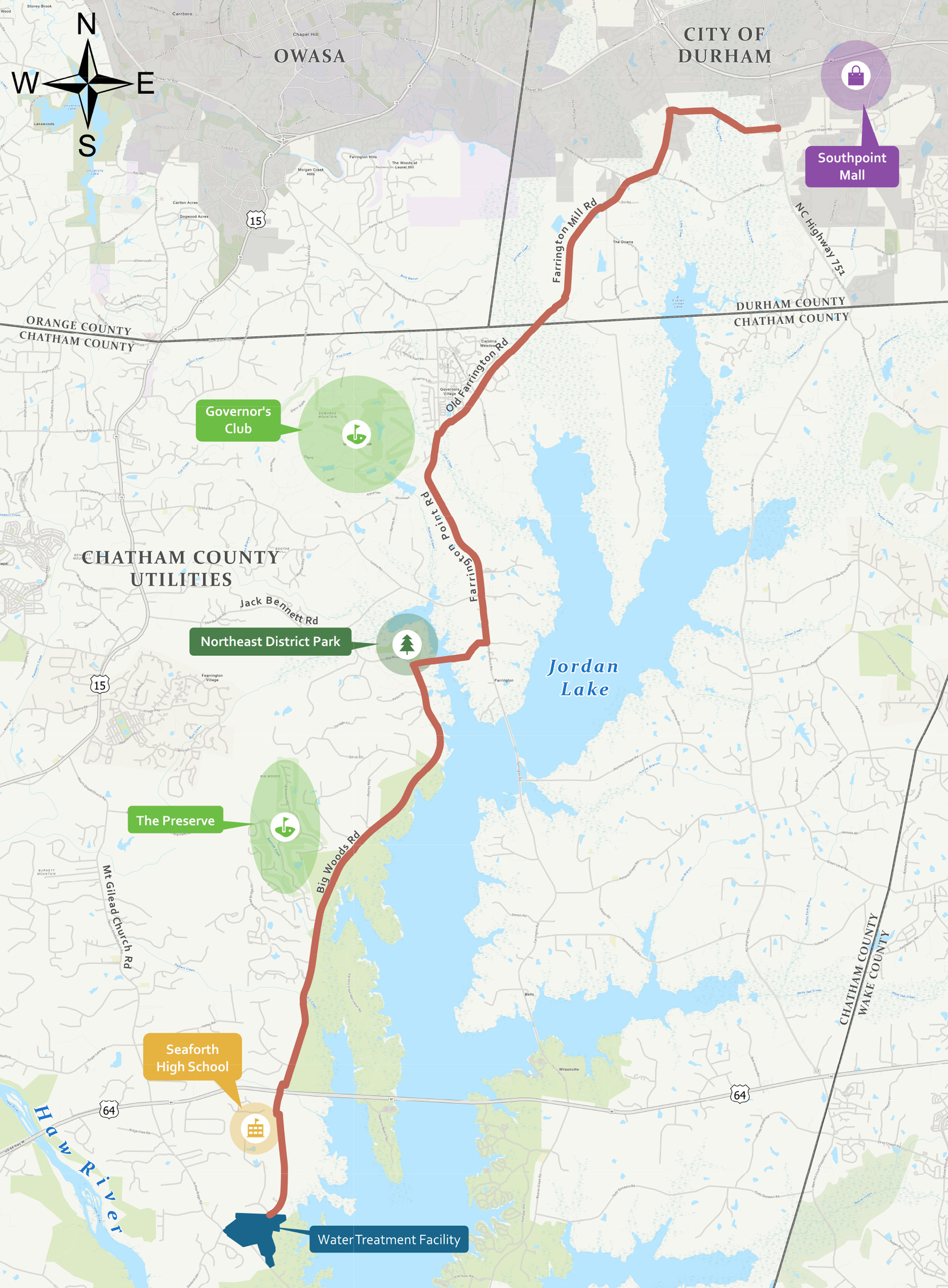 Pipeline route map